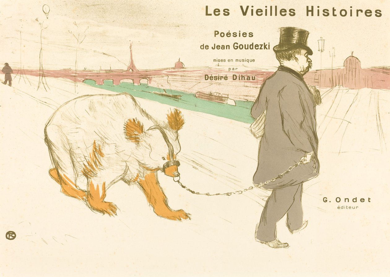 Les Vielles Histoires omslagfrontispice door Henri de Toulouse Lautrec