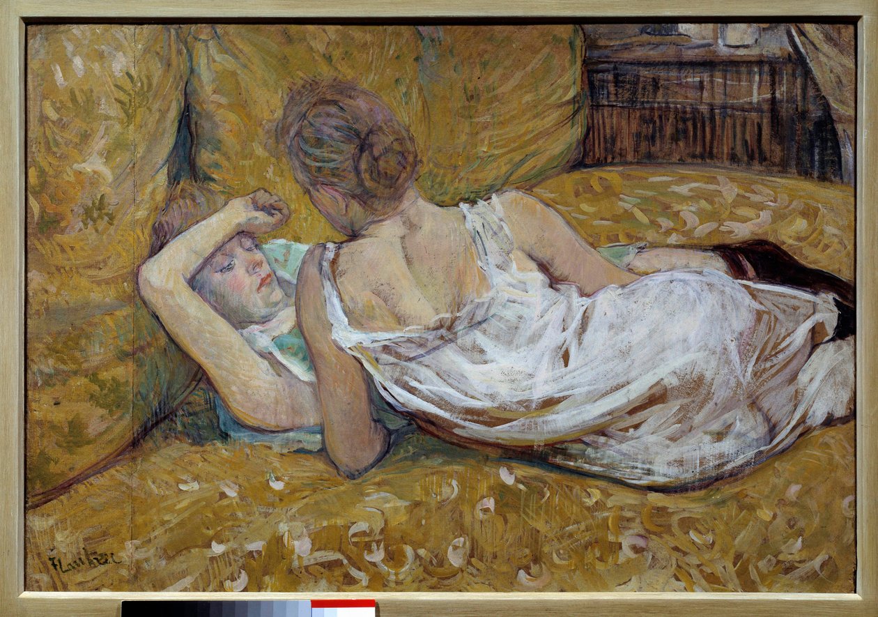De twee vrienden door Henri de Toulouse Lautrec