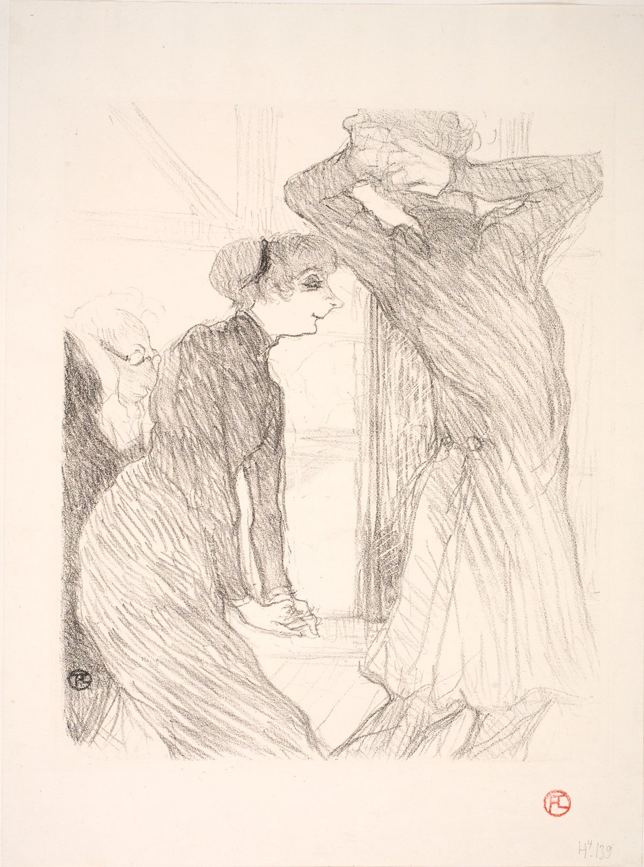 Lugné Poë en Berthe Bady in Au-dessus des Forces Humaines door Henri de Toulouse Lautrec