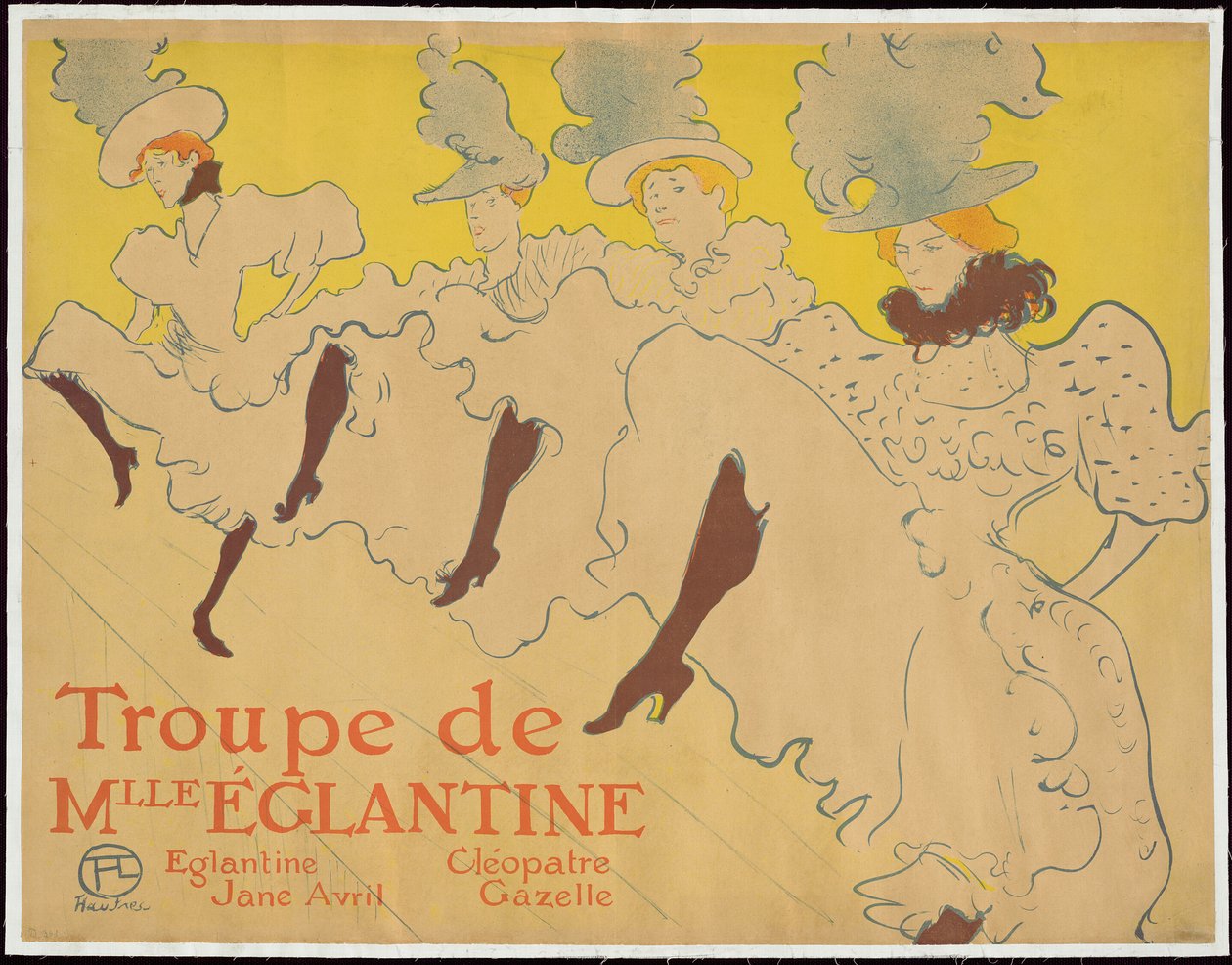 De Troupe van Mademoiselle Eglantine door Henri de Toulouse-Lautrec