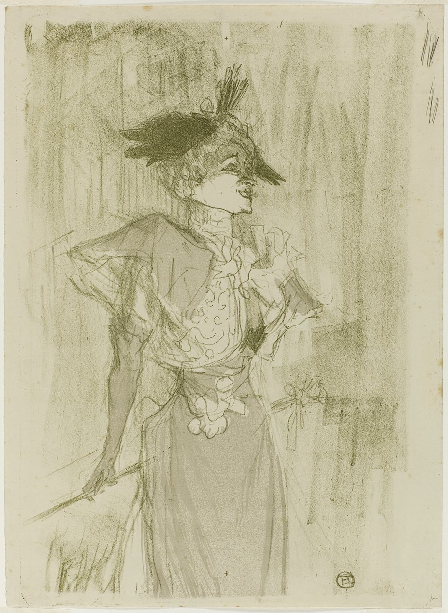 Mademoiselle Marcelle Lender, staand door Henri de Toulouse Lautrec