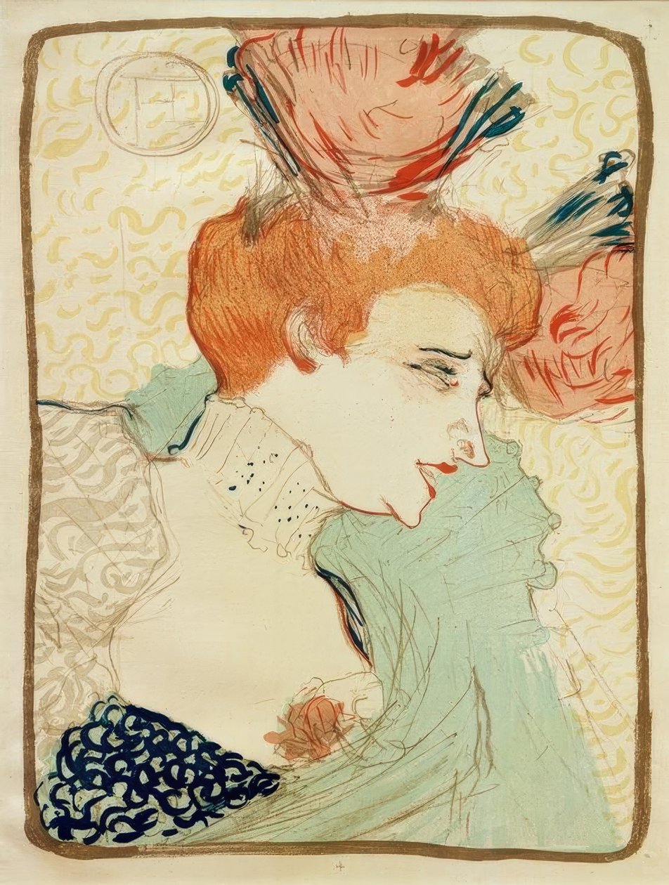 Juffrouw Marcelle Lender, Buste door Henri de Toulouse Lautrec