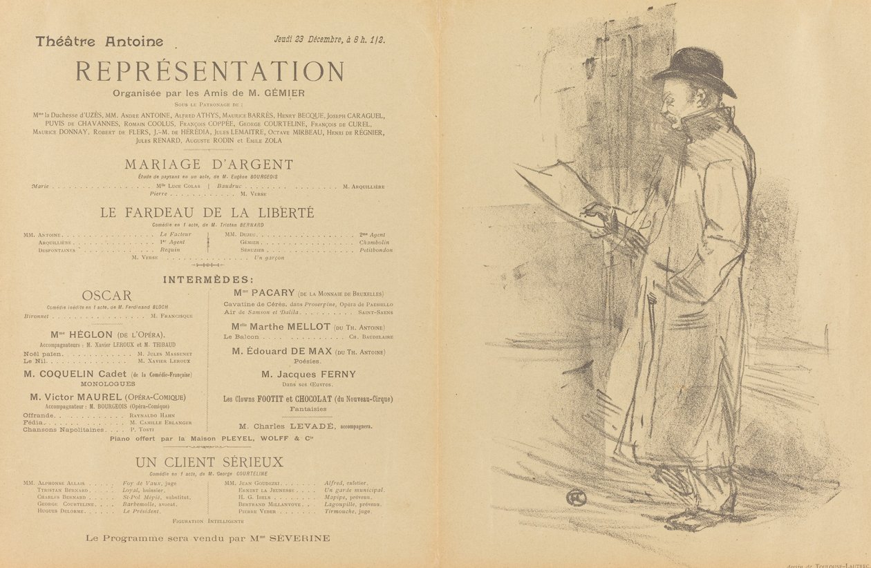 Zilveren Huwelijk; De Last van de Vrijheid; Een Serieuze Klant door Henri de Toulouse Lautrec