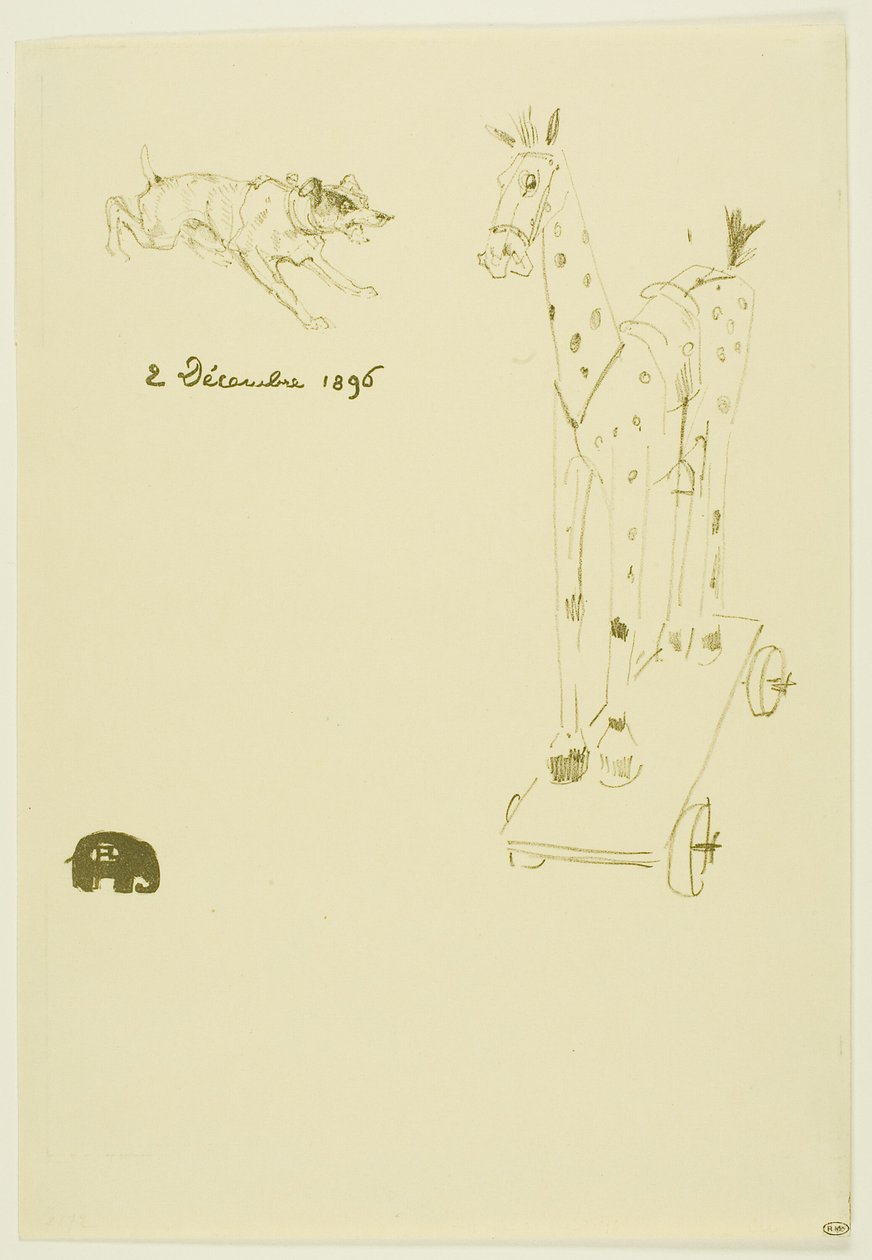 Menu Sylvain door Henri de Toulouse Lautrec