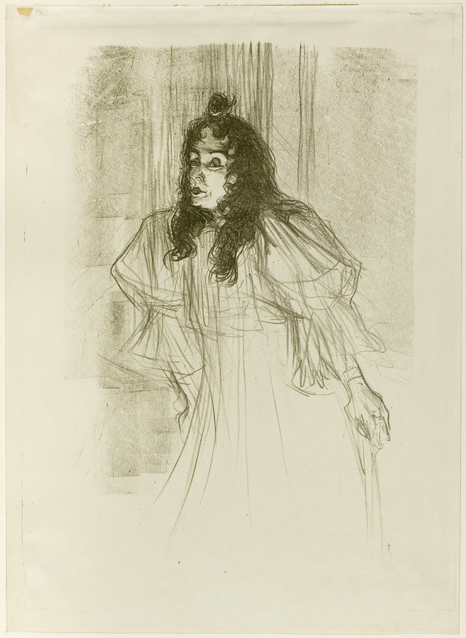 Miss May Belfort met Lang Haar door Henri de Toulouse Lautrec