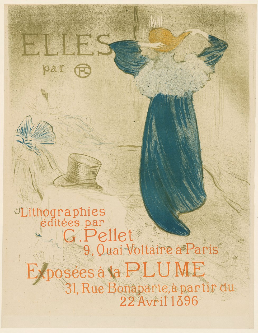 Poster voor Elles door Henri de Toulouse Lautrec