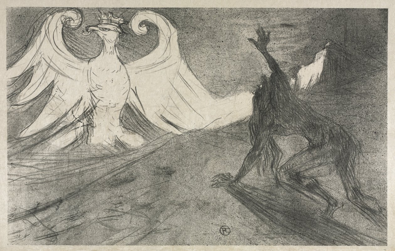 Project voor Frontispice: Au pied du Sinaï door Henri de Toulouse Lautrec
