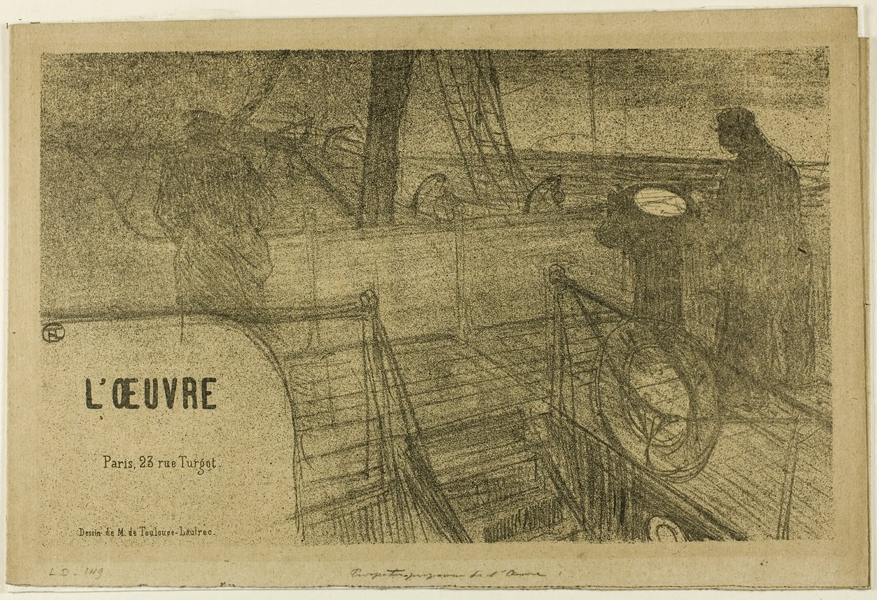Prospectus-Programma van de werkzaamheden door Henri de Toulouse Lautrec