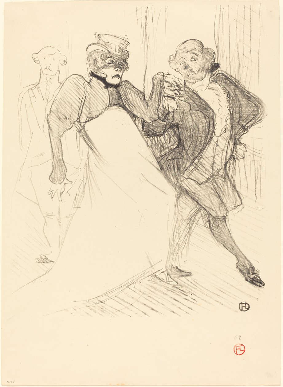 Réjane en Galipaux in "Madame Sans-Gêne" door Henri de Toulouse Lautrec