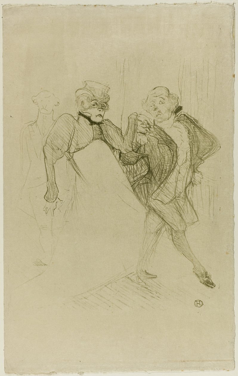 Réjane en Galipaux, in Madame Sans-Gêne door Henri de Toulouse Lautrec