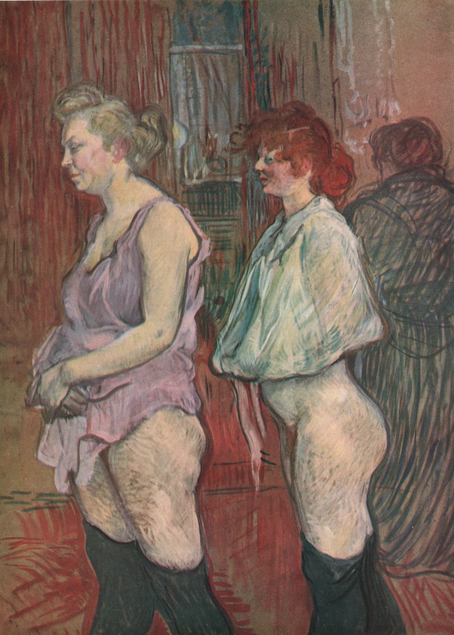 Rue des Moulins door Henri de Toulouse Lautrec