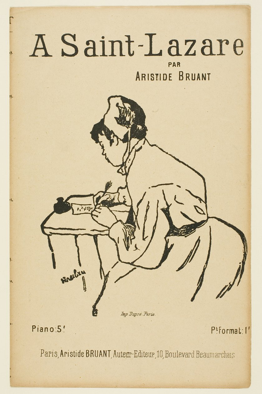 À Saint-Lazare door Henri de Toulouse Lautrec