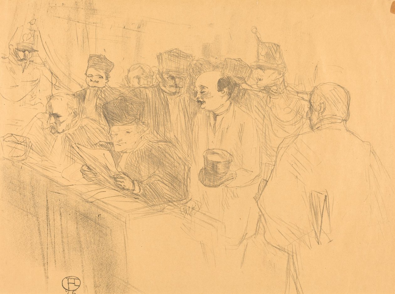 Soudais Deposition (Déposition Soudais) door Henri de Toulouse Lautrec