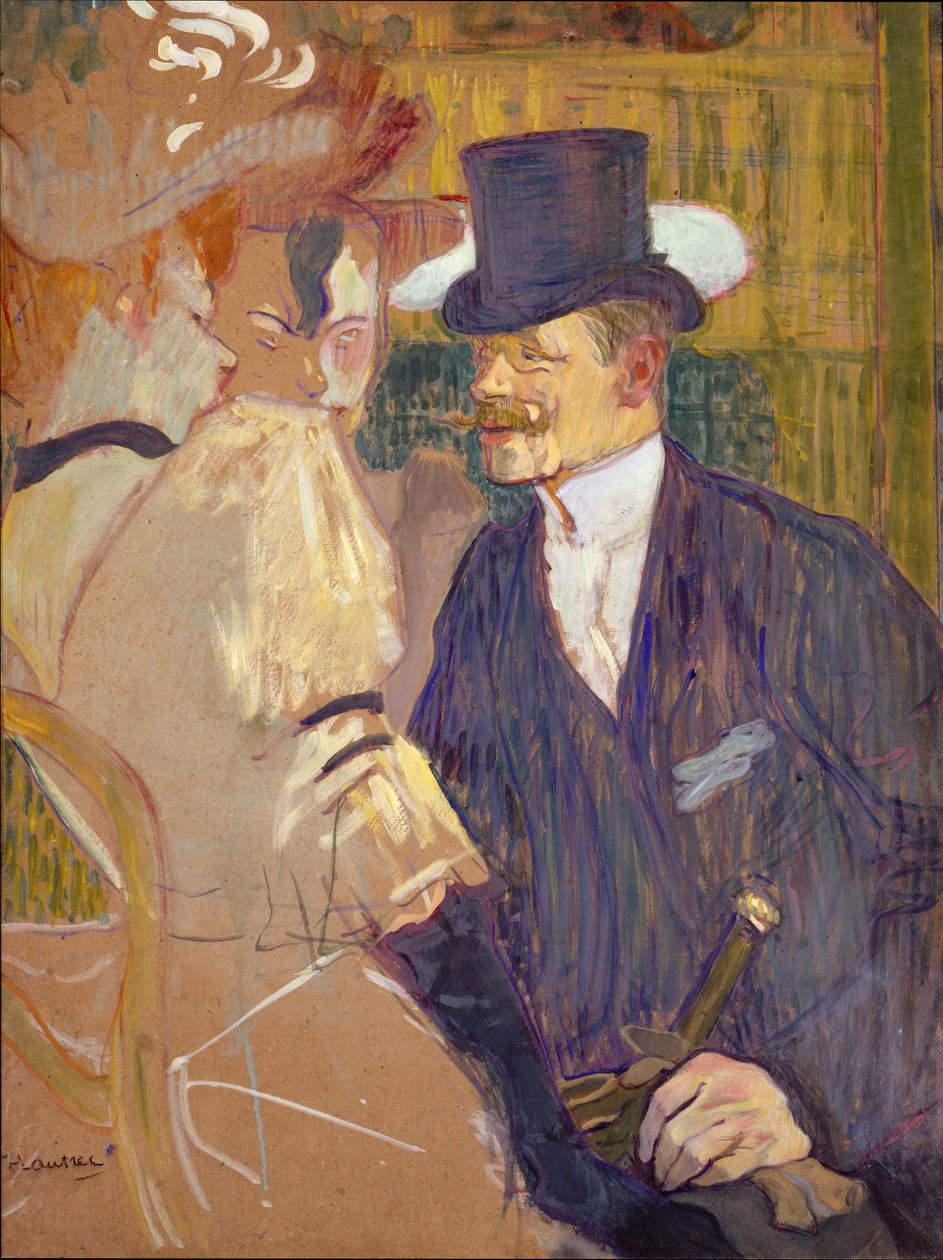 De Engelsman in de Moulin Rouge, 1892 door Henri de Toulouse Lautrec