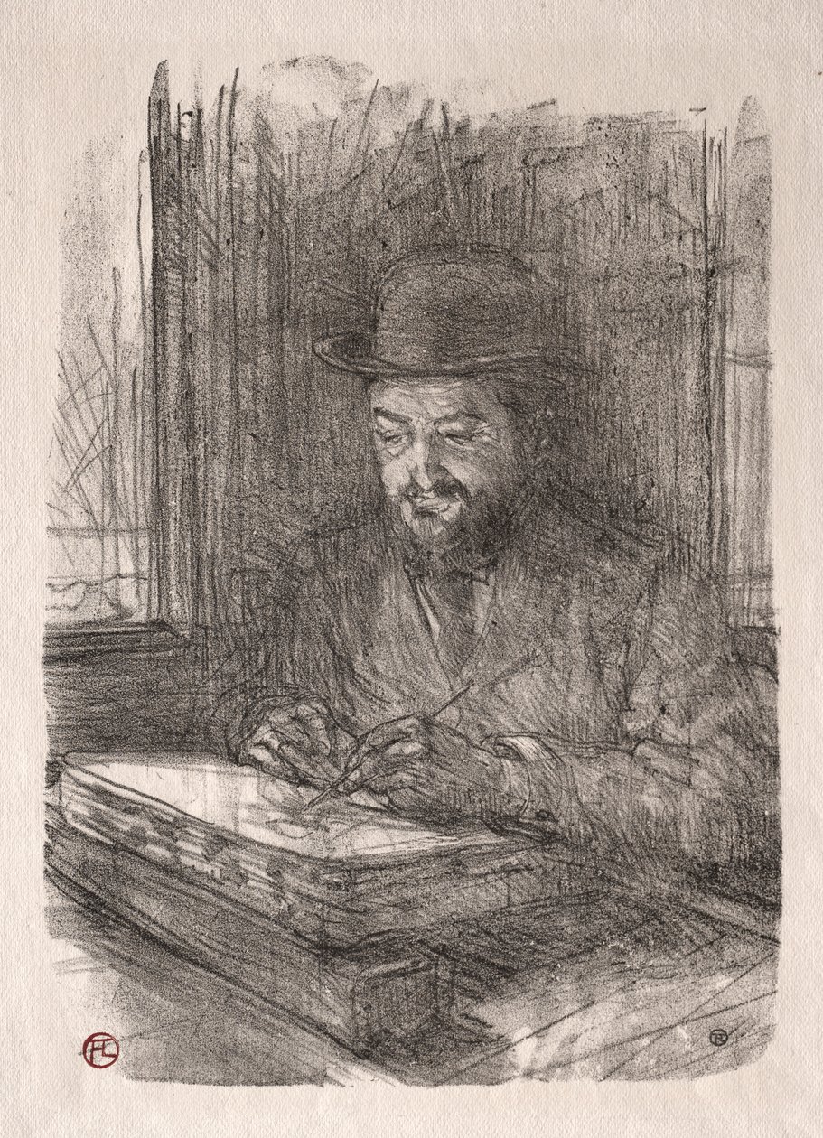 De goede lithograaf door Henri de Toulouse Lautrec