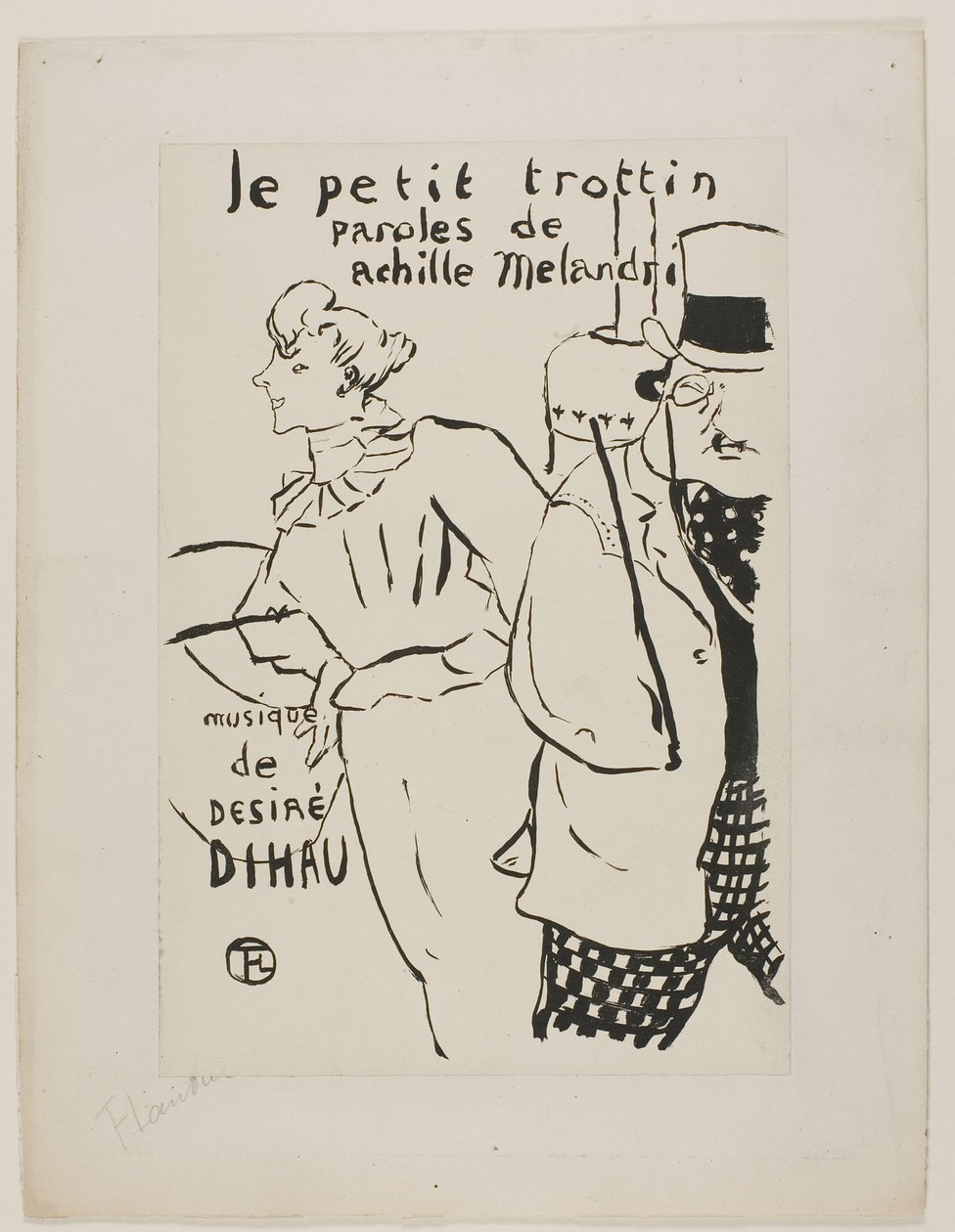 Het kleine boodschappenmeisje door Henri de Toulouse Lautrec