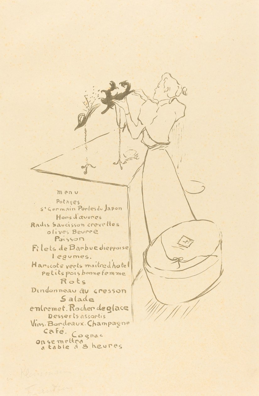 De Hoedenmaakster (La Modiste - Renée Vert) door Henri de Toulouse Lautrec