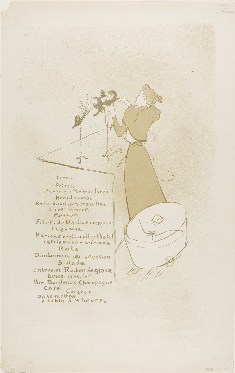 De hoedenmaakster, Renée Vert door Henri de Toulouse Lautrec