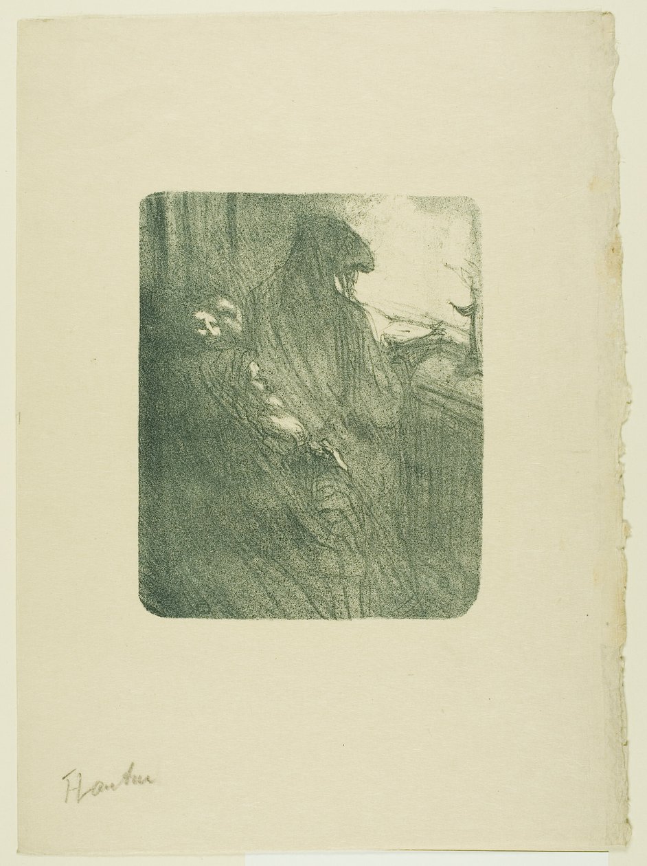 De Oude Flirts, uit Mélodies de Désiré Dihau door Henri de Toulouse Lautrec