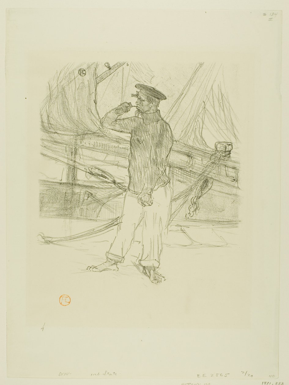 De Gerookte Haring, uit Mélodies de Désiré Dihau door Henri de Toulouse Lautrec