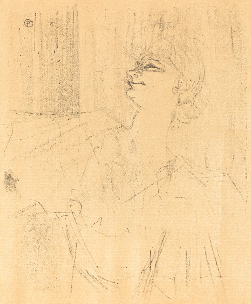 Aan Ménilmontant, van Bruant door Henri de Toulouse Lautrec
