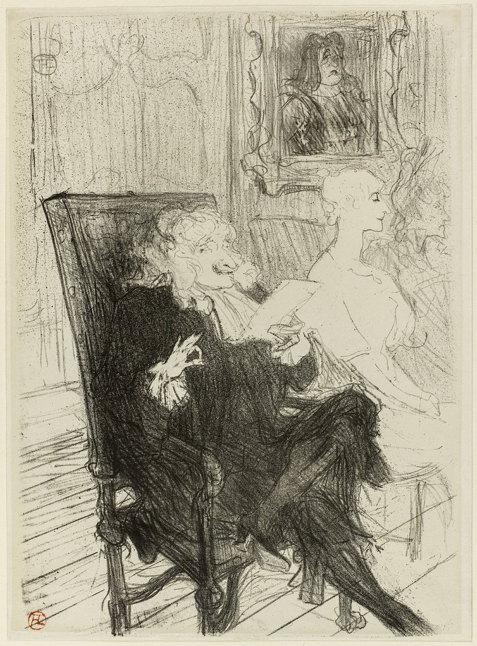 Truffier en Moreno, in Les Femmes Savantes door Henri de Toulouse Lautrec