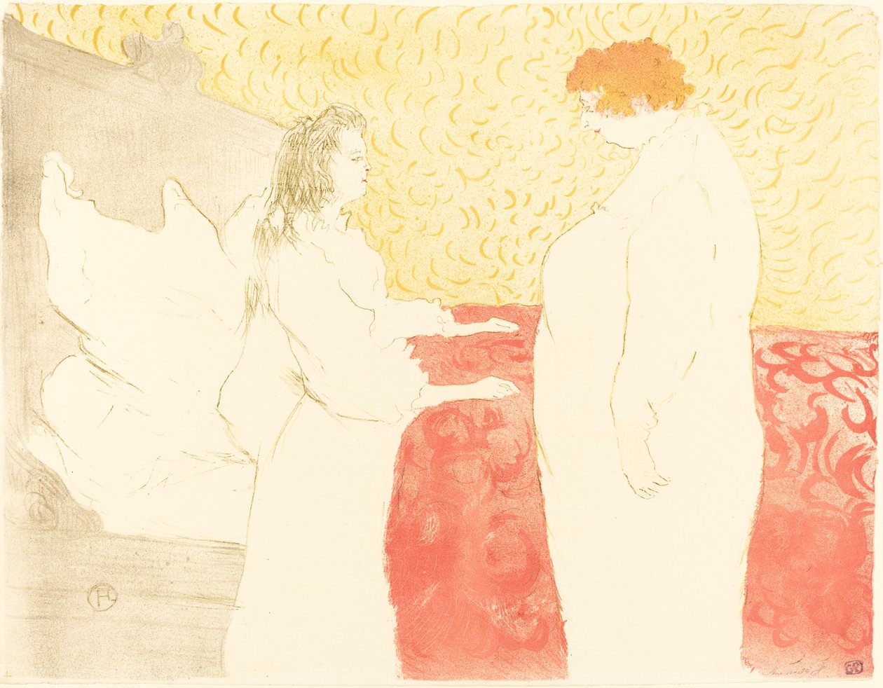 Vrouw in Bed, Profiel, 1896 door Henri de Toulouse Lautrec