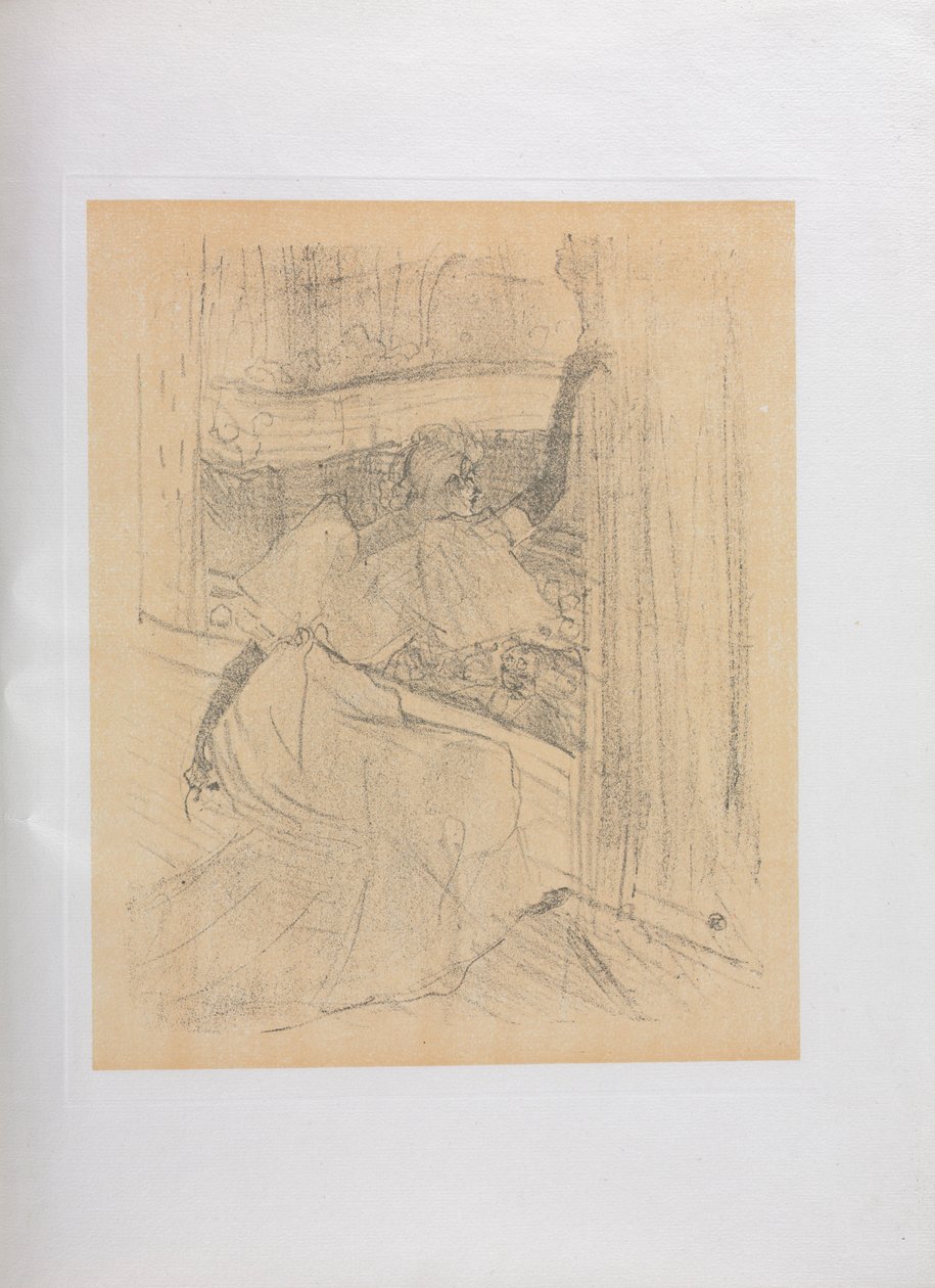 Yvette Guilbert-Engelse Serie: Saluant le public, 1898 door Henri de Toulouse Lautrec
