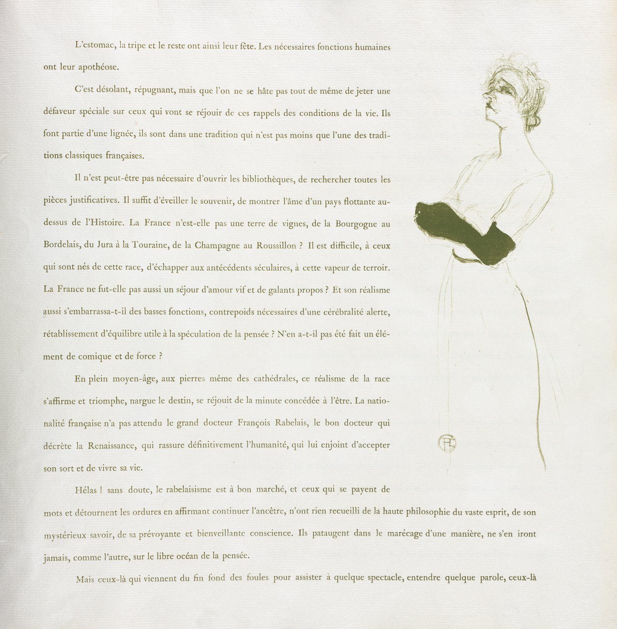 Yvette Guilbert-Franse Serie: Nr. 10 door Henri de Toulouse Lautrec