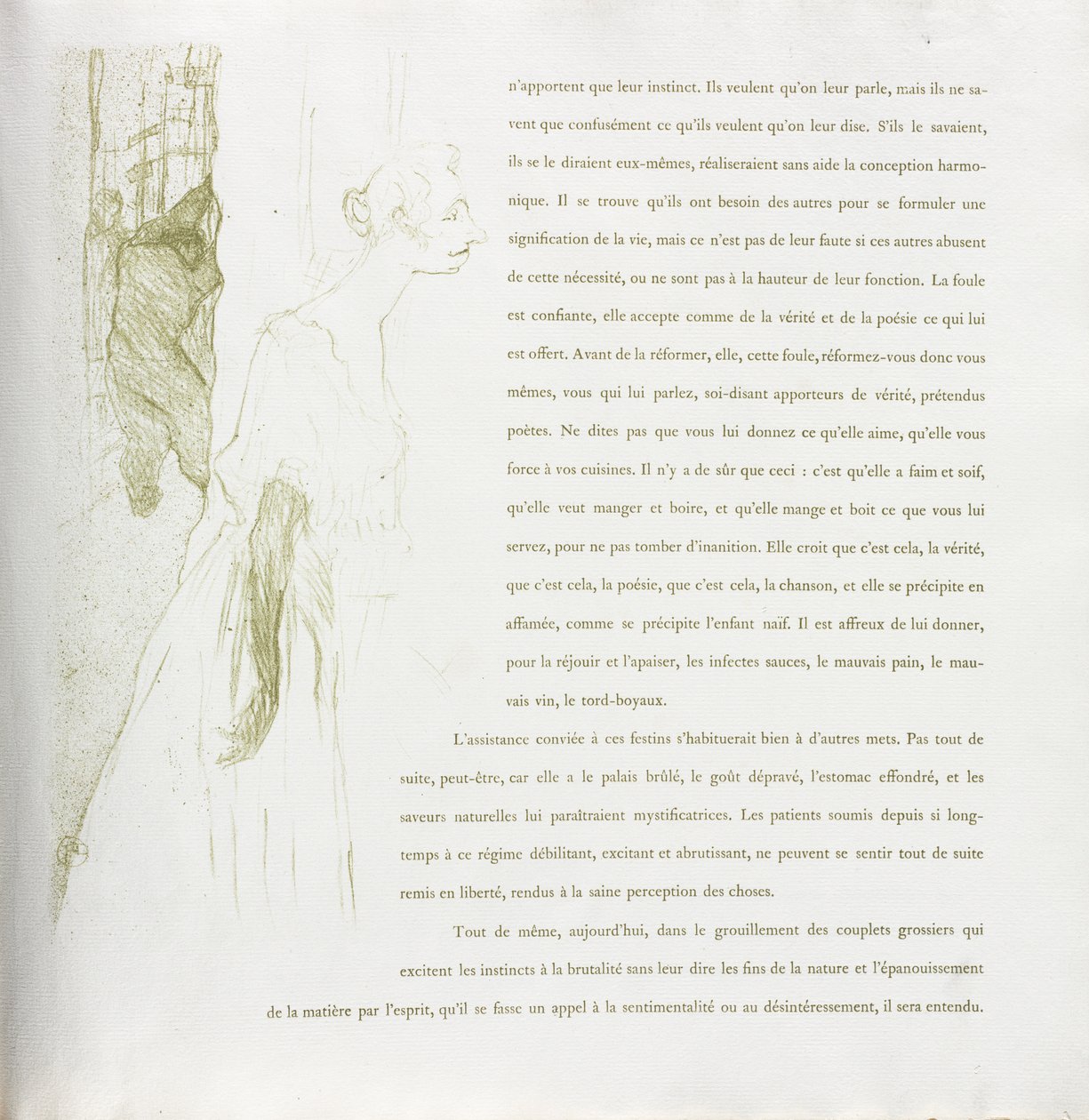 Yvette Guilbert-Franse Serie: Nr. 11 door Henri de Toulouse Lautrec