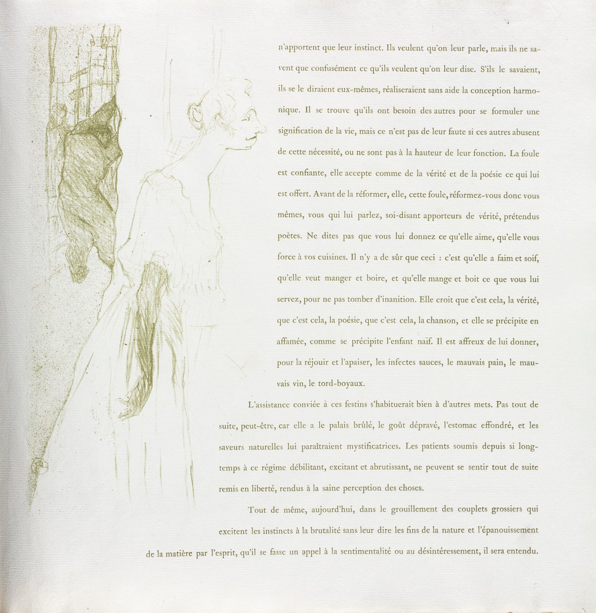 Yvette Guilbert-Franse Serie: Nr. 11, 1894 door Henri de Toulouse Lautrec