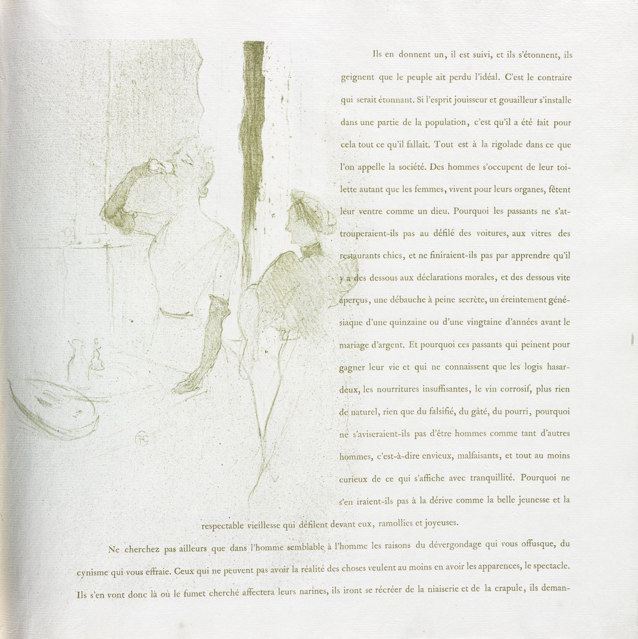 Yvette Guilbert-Franse Serie: Nr. 14 door Henri de Toulouse Lautrec