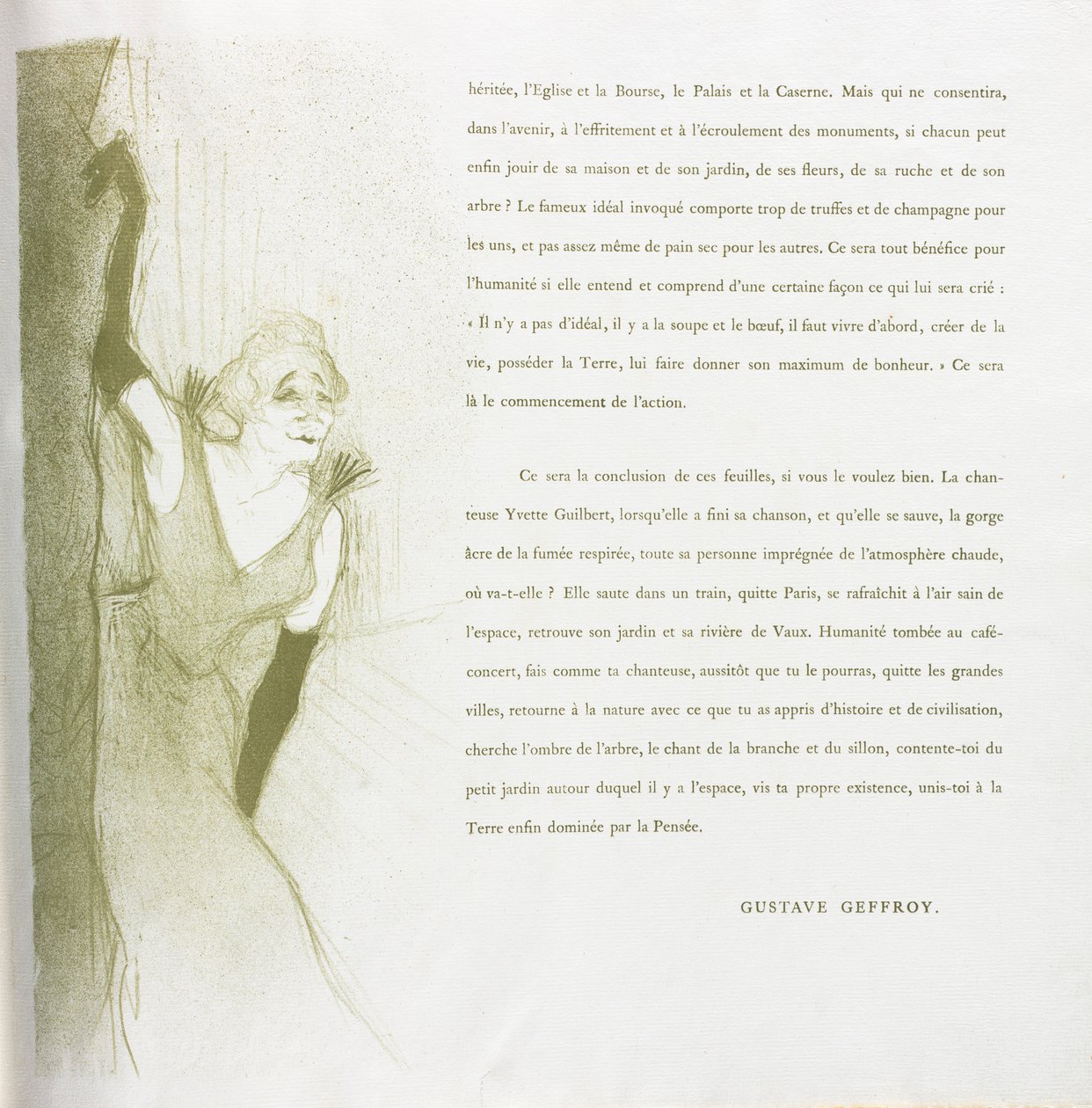 Yvette Guilbert-Franse Serie: Nr. 16, 1894 door Henri de Toulouse Lautrec