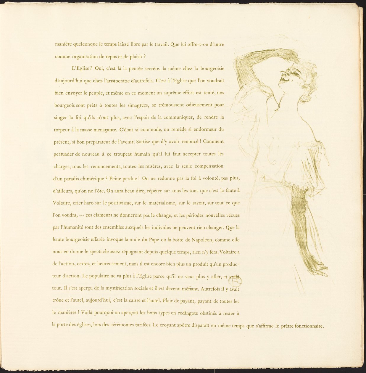 Yvette Guilbert door Henri de Toulouse Lautrec