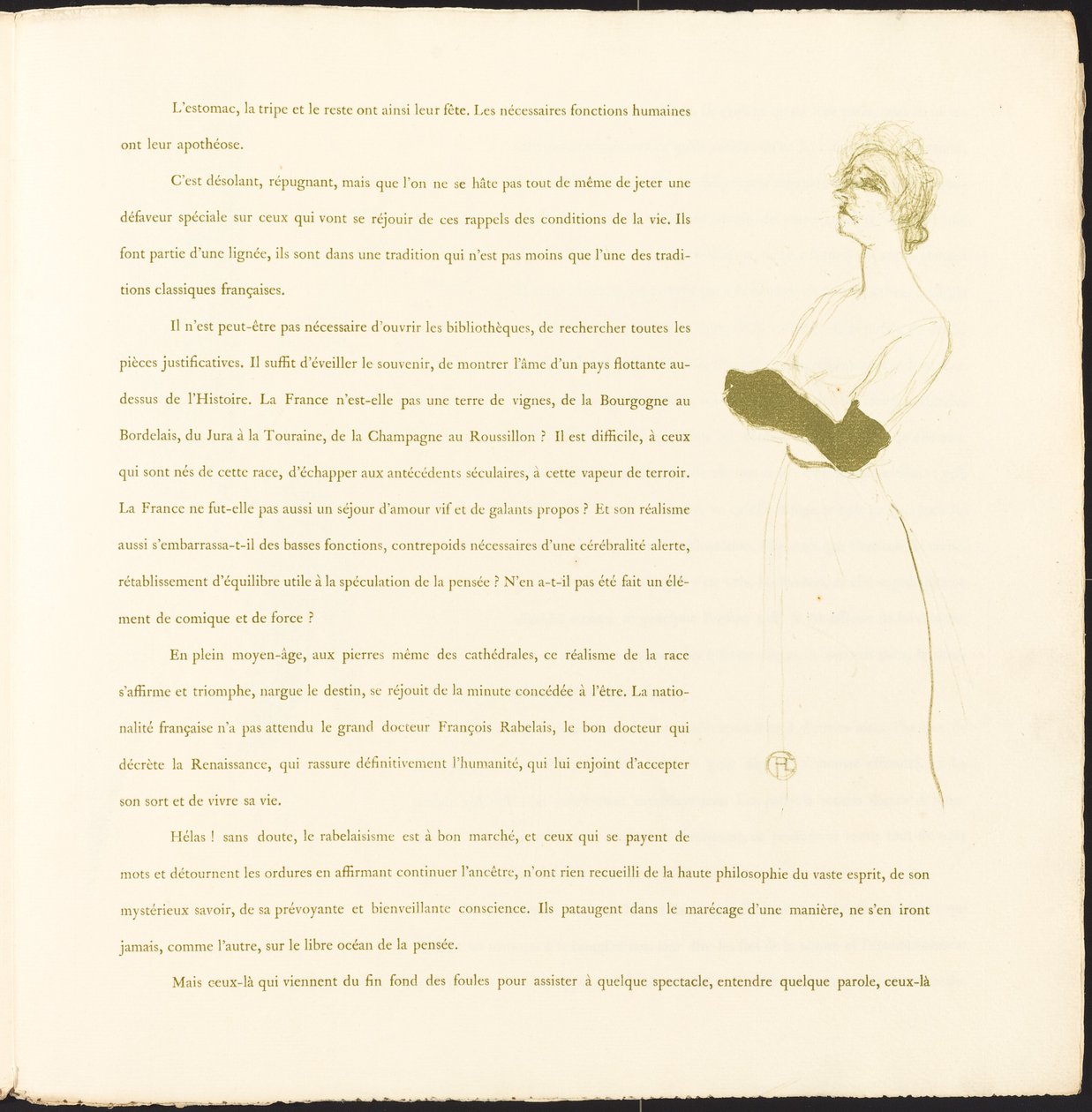 Yvette Guilbert door Henri de Toulouse Lautrec