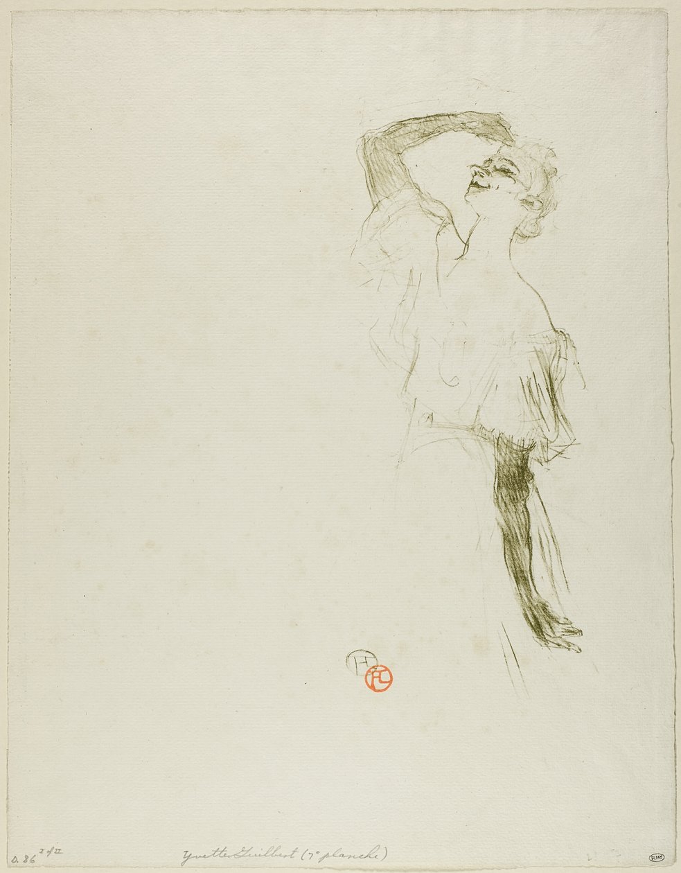 Yvette Guilbert door Henri de Toulouse Lautrec