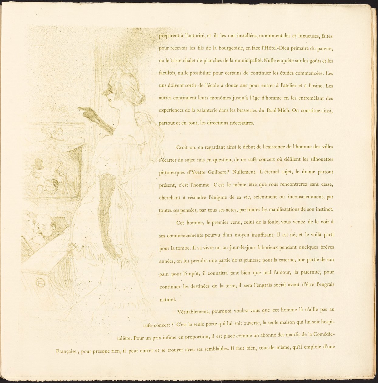 Yvette Guilbert, 1894 door Henri de Toulouse Lautrec