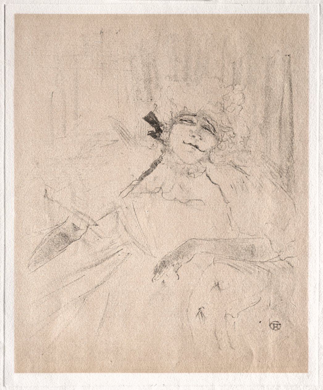 Yvette Guilbert: Oud Lied, 1898 door Henri de Toulouse Lautrec
