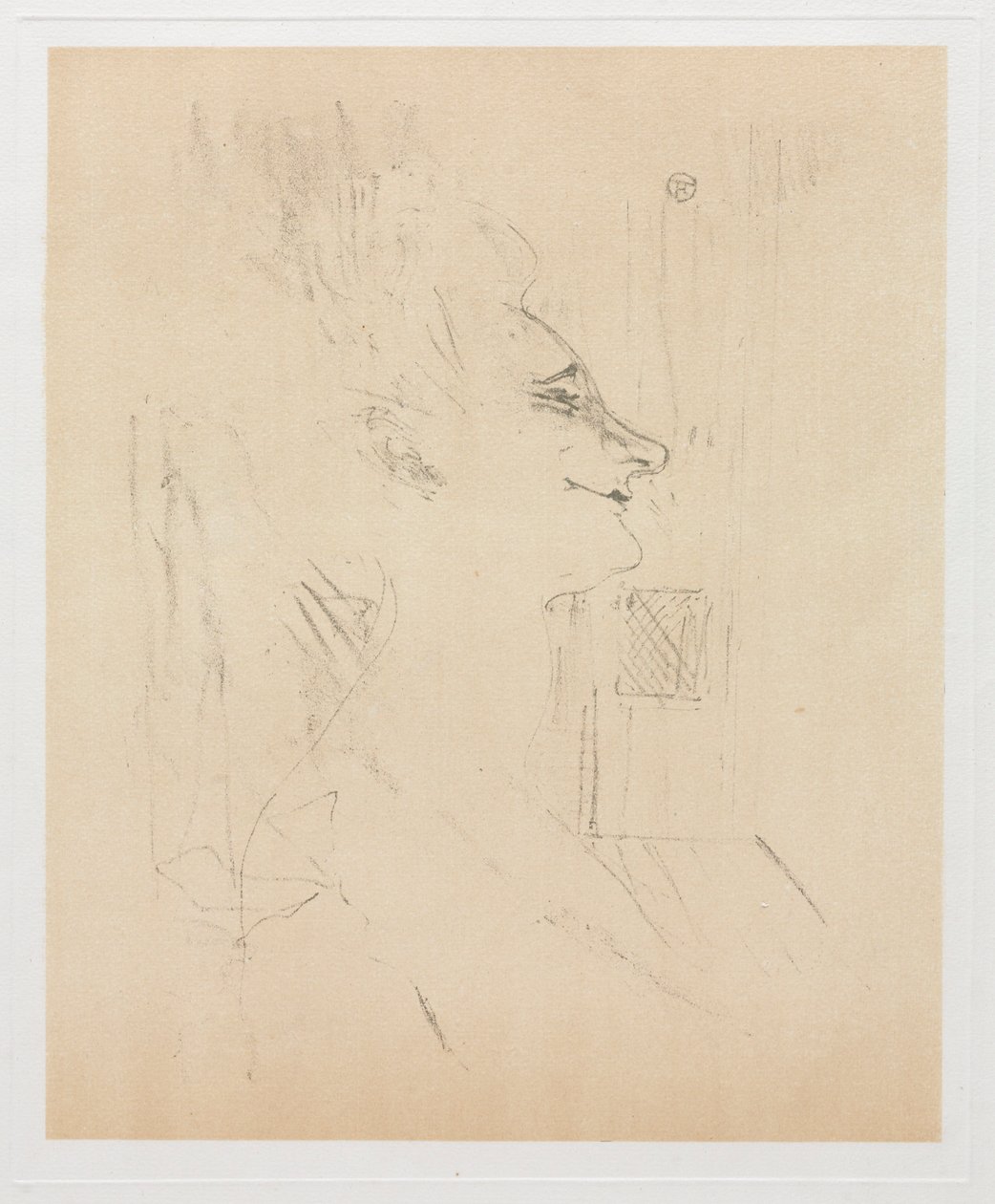 Yvette Guilbert Bedwelmd door Henri de Toulouse Lautrec
