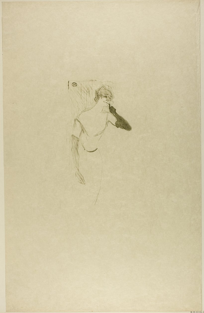 Yvette Guilbert, in Colombine à Pierrot door Henri de Toulouse Lautrec