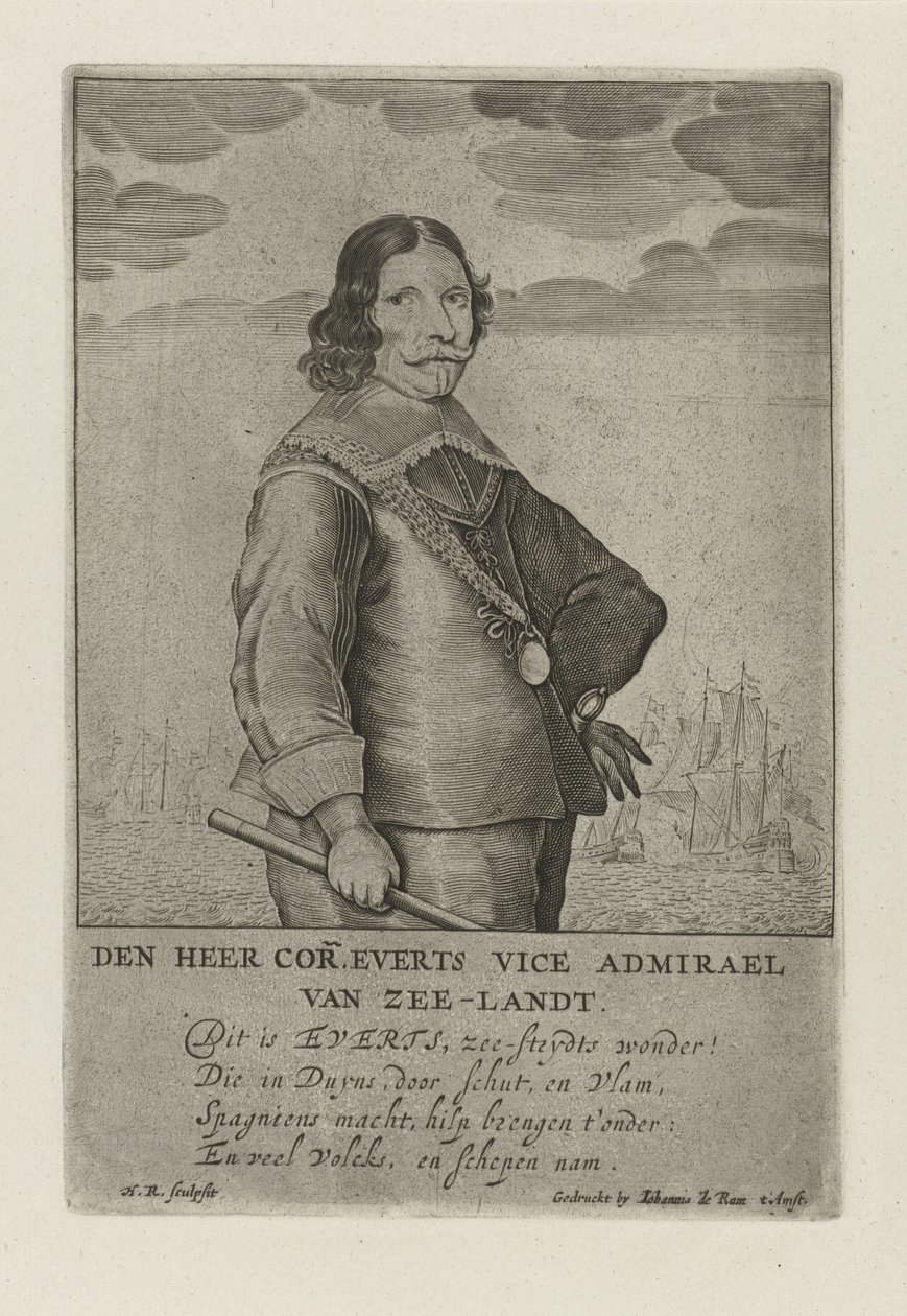 Portret van Cornelis Evertsen door Henrick Rochuszn van Dagen
