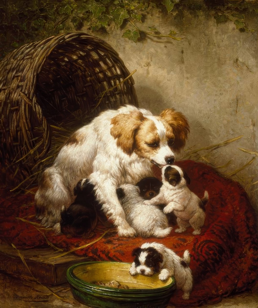 De gelukkige familie door Henriëtte Ronner Knip