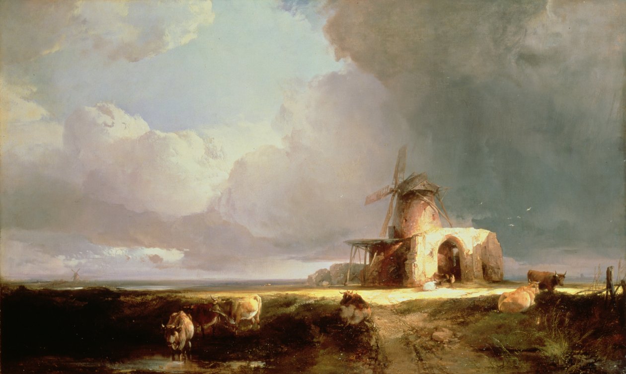 Restanten van de abdij van St. Benedict op de Norfolk Marshes, 1847 door Henry Bright
