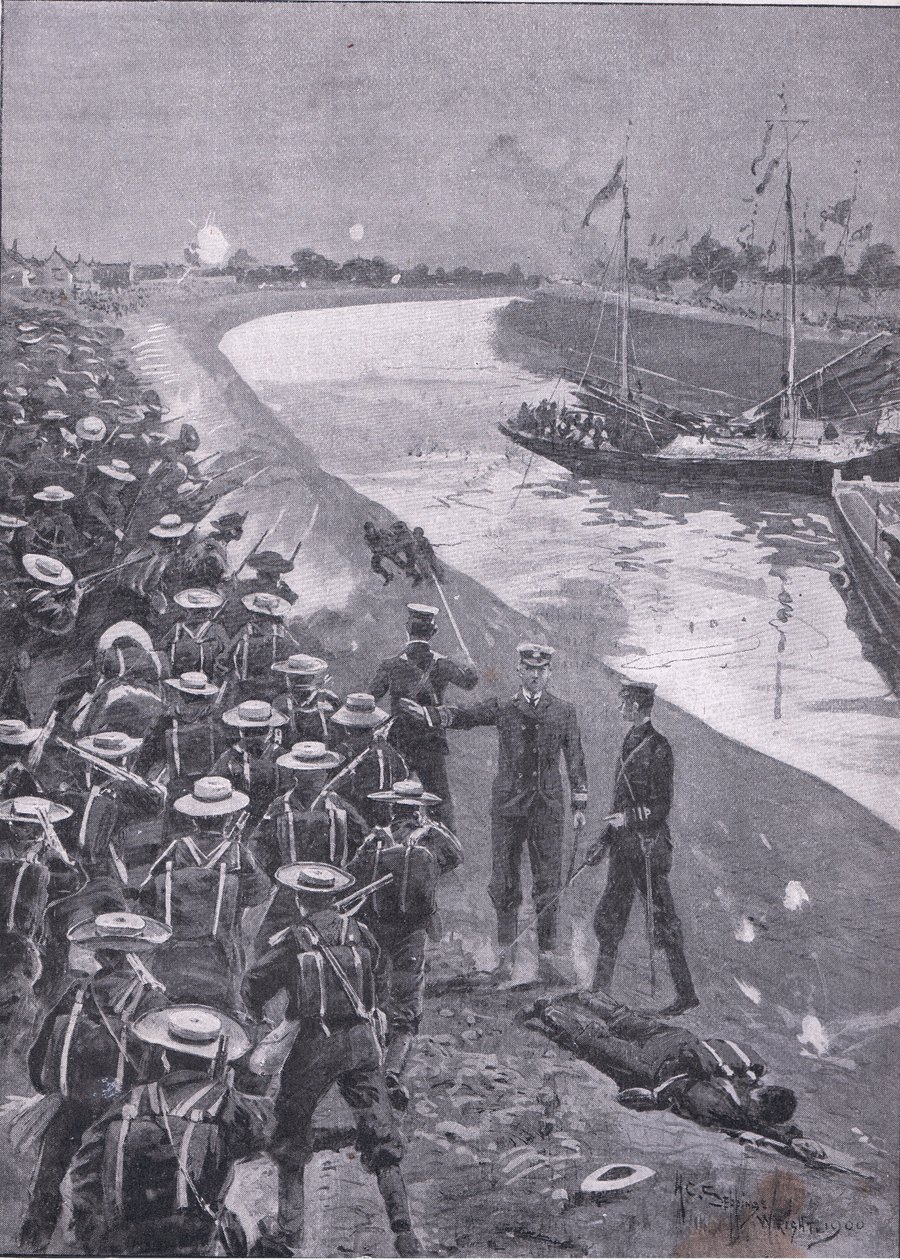 Admiraal Seymours terugtocht bij Tientsin door Henry Charles Seppings Wright