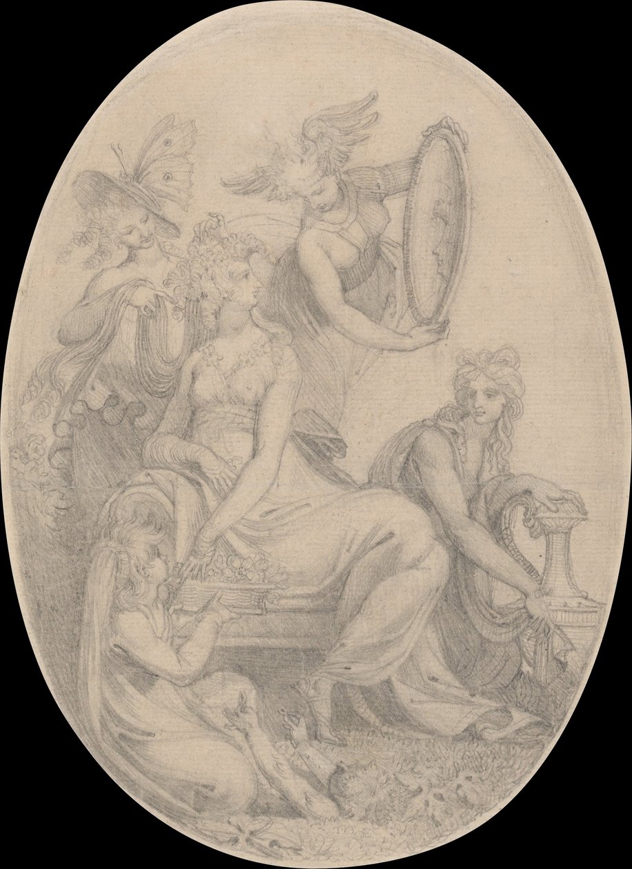Tekening voor het Frontispice van Erasmus Darwins The Botanic Garden door Johann Heinrich Füssli