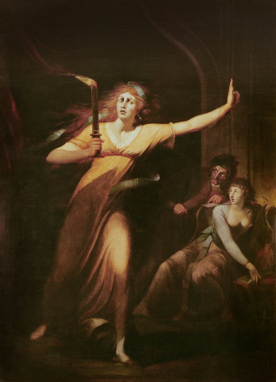 Lady Macbeth slaapwandelt, 1783 door Johann Heinrich Füssli