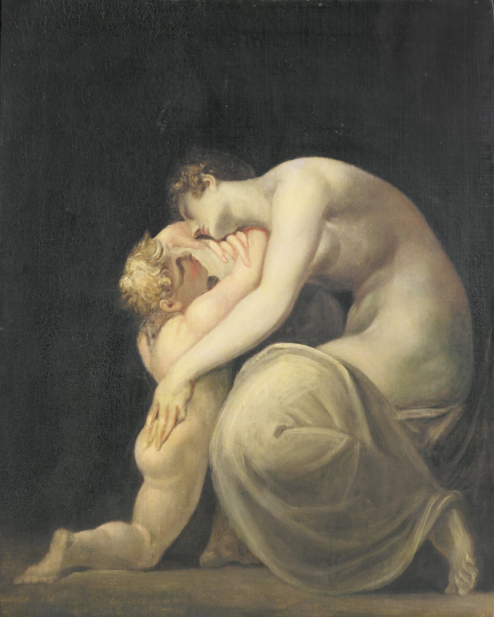 Tekemessa en Eurysakes, ca. 1800-10 door Johann Heinrich Füssli