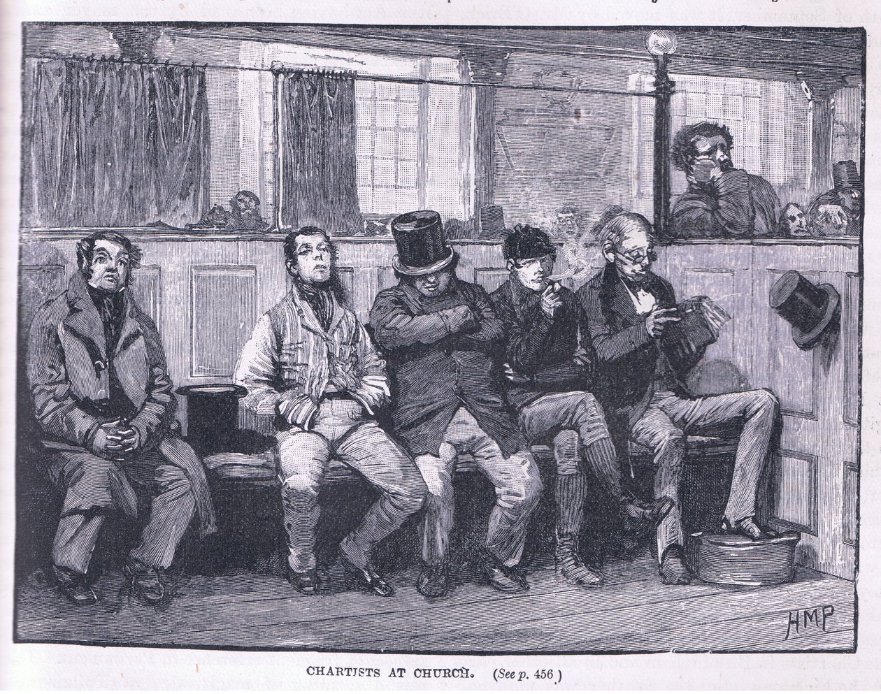 Chartisten in de kerk AD 1839 door Henry Marriott Paget