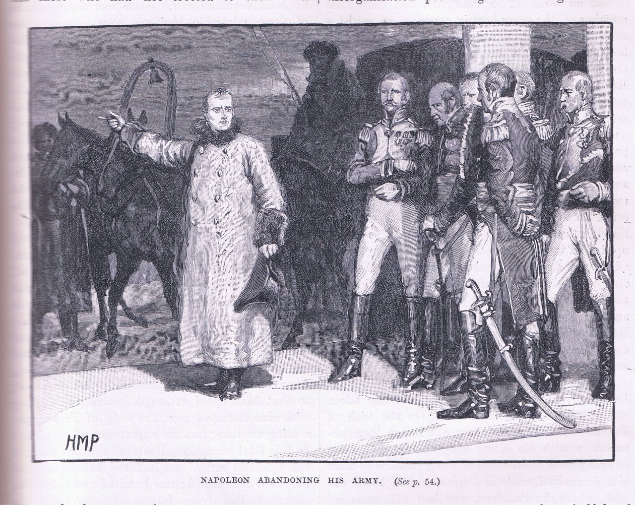 Napoleon verlaat zijn leger door Henry Marriott Paget
