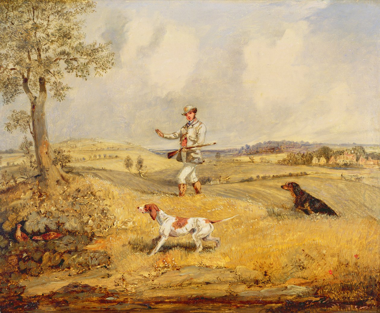 Patrijzenjacht door Henry Thomas Alken